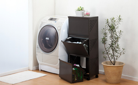 クレバン323 ブラウン 1台 ／ 平和工業 ランドリーラック フラップ式扉 シンプル 奈良県 御所市