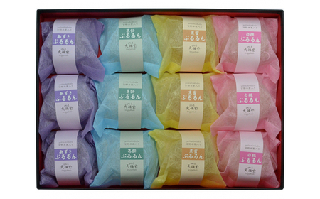 ぷるるん 12個入 ／ 井上天極堂 和スイーツ 葛餅 黒蜜 きな粉 白桃 こしあん あずき 特産品 奈良県 御所市 