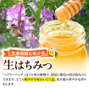 生駒で採れたはちみつ「ヘアリーベッチ」 500g 花の香りを楽しむ 生駒で採れた 生はちみつ ヘアリーベッチ はちみつ 生駒産 純粋はちみつ 1本 500g 非加熱 非調合 軽やか 味わい 上品 吉岡養蜂園 セイヨウミツバチ 奈良県 生駒市 お取り寄せ 防災 備蓄 送料無料