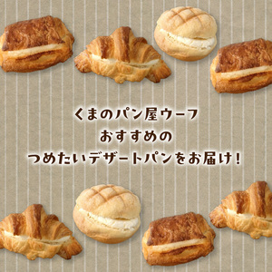 つめたいデザートパンセット　パン デザートパン 冷やしメロンミルク つめたいミルククロワッサン ミルク ショコラ くまのパン屋ウーフ おすすめ 防災 備蓄 奈良県 生駒市 送料無料 