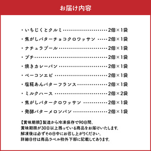 おすすめ冷凍パンセット 冷凍 パン セット 10種 22個入 塩糀あん バターフランス ミルクハース 焦がしバター クロワッサン 発酵バター メロンパン いちじく クルミ チョコクロワッサン ナチュラブール プチ 焼きカレーパン ベーコンエピ お取り寄せ 送料無料