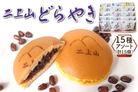 二上山どら焼き おすすめ15種アソート (合計15個) [3156]