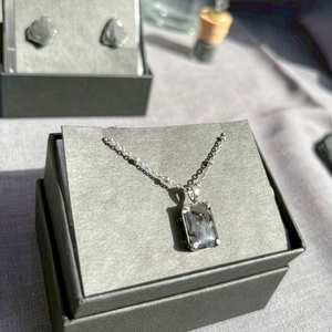 square ネックレス (シルバー) 単品《ko re ga SANUKITE?》 [3158]