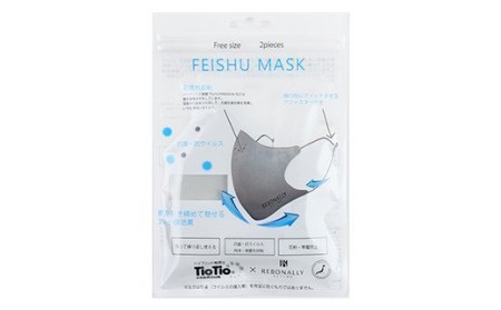 FEISHU MASK(フェイシュマスク) 2枚入り×5セット ＜ライトグレー＞ [2165]