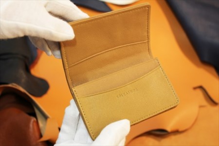 ReLEATHeR （リレザー）名刺入れ＜パッチワーク×ベージュ＞ [2033]