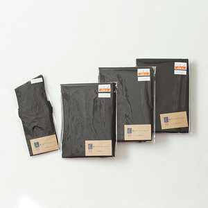 内側シルクのパンスト4点セットD [ブラック／ゆったりサイズ]  [2753]