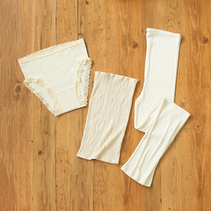 シルクふぁみりぃボトムス＆温活セットA 生成｜ショーツ ロングショーツ ロングパンティ 腹巻き はらまき [2780]