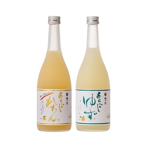 あらごしれもん・ゆず 720mL 各1本 （LY-32） ／ 梅乃宿酒造 柑橘 リキュール ギフト セット 国産 奈良県 葛城市