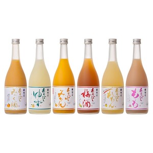 あらごしシリーズ 720ｍl 6本 セット ／ 梅乃宿酒造 お酒 リキュール ギフト 贈り物 プレゼント 人気 メーカー直送 みっく酒 ゆず みかん 梅酒 もも 果実 奈良県 葛城市