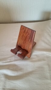 紫檀 スマホスタンド ／ 奈良唐木工芸 工芸品 スタンド 卓上 角度調節 木製 シンプル 充電 インテリア 奈良県 葛城市【kara014】
