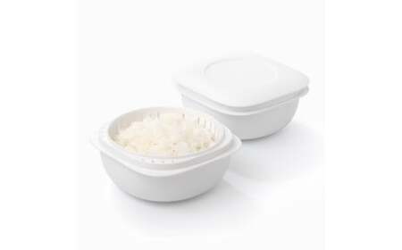 蒸気であたためる冷凍ごはん容器　6個組【5色から好きなカラーを選べる】グレー  / 奈良県 葛城市 容器 プラスチック ライクイット 冷凍ご飯 ザル型【like092-4】