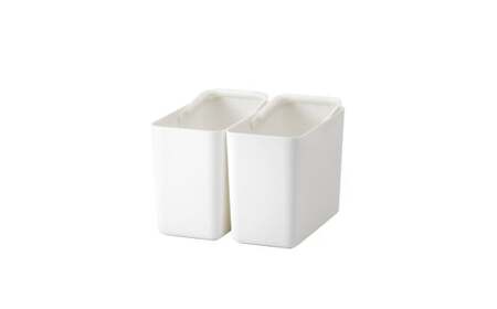 ハンドル付きストックケース スリム 2個組　LBK-53 2P ホワイト (3色からお好きなカラーが選べる)  葛城市 ライクイット like-it【like102-1】