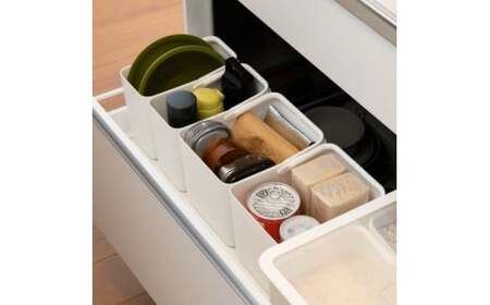 ハンドル付きストックケース スリム 2個組　LBK-53 2P ホワイト (3色からお好きなカラーが選べる)  葛城市 ライクイット like-it【like102-1】