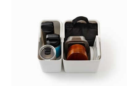 ハンドル付きストックケース ワイド 2個組 LBK-52 2P ホワイト (3色からお好きなカラーが選べる) 葛城市 ライクイット like-it【like103-1】