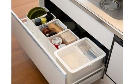 ハンドル付きストックケース ワイド 2個組　LBK-52 2P  ブラック (3色からお好きなカラーが選べる)  葛城市 ライクイット like-it【like103-3】