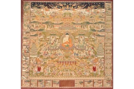 御朱印帳　「當麻曼陀羅寶印帖」銀　當麻寺　奥院　葛城市　奈良県【tmok002】