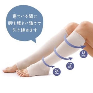 絹のおもてなし　おやすみシルク着圧ハイソックス／靴下　着圧　ハイソックス　シルク　レディース　婦人　美肌ケア　美容　就寝　リラックス【mika006A】