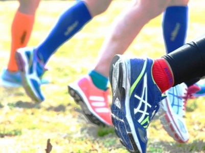 コンプレッション　ハイソックス　23-25cm　ブラック／RunNext　スポーツ用　靴下　トレーニング　ランニング　デスクワーク　ドライブ　奈良県　葛城市【next016】