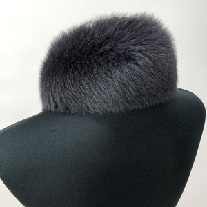 サガ フォックス ファー マフラー （ダークグレー）／豪華 毛皮 リアルファー 綺麗目 上品 お洒落 ファッション