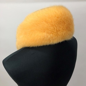 イタリア染め シャドー フォックス ファー マフラー (フルーツオレンジ)/豪華 毛皮 リアルファー 綺麗目 上品 お洒落 ファッション