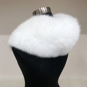 大判 ファー マフラー シャドー フォックス ナチュラルホワイト／西本毛皮商店 豪華 毛皮 リアルファー 綺麗目 上品 お洒落 ファッション