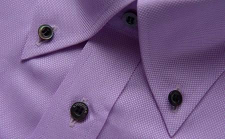 【生地：ノーアイロン】オーダーワイシャツ-「オリジナルネーム入り」川西町産貝ボタン使用- 高瀬貝