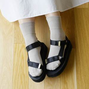 鈴木靴下 締め付けない 靴下(23~25cm):サックス レディース 日本製 米ぬか