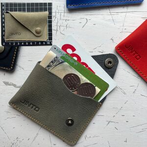 Mini ウォレット JINTO 野球 グローブ 革 小物 ミニ 財布 小銭 入れ コインケース:紫