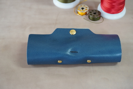 メガネケース 栃木レザー 牛革 日本製 レザー 天然皮革 眼鏡ケース 人気 おすすめ:ブルー