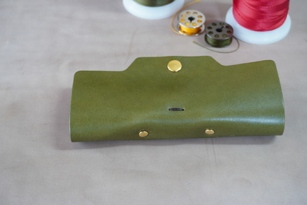 メガネケース 栃木レザー 牛革 日本製 レザー 天然皮革 眼鏡ケース 人気 おすすめ:グリーン