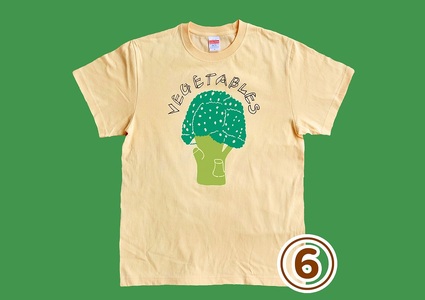 オリジナル 手刷り Tシャツ【ブロッコリー Sサイズ】メンズ レディース