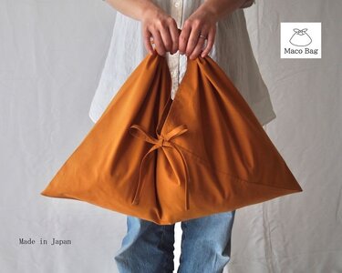 あづま袋 （エコバッグ） カラー キツネ Lサイズ 1セット ／ Maco 風呂敷 風呂敷バック 綿ポリ 奈良県 田原本町 10,640円