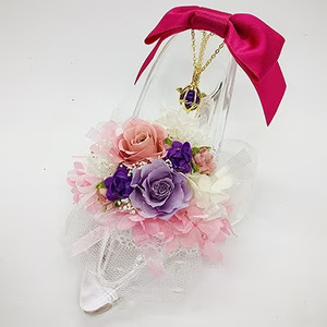 プリザーブドフラワー fleur misakiのガラスの靴シリーズ 「シンデレラ