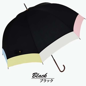 ドーム型 傘 レディース 雨傘 長傘 細身 深張り 無地 手開き 162102 ブラック ／ まちづくり観光振興機構 折りたたみ カジュアル かわいい 奈良県 田原本町