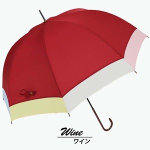 ドーム型 傘 レディース 雨傘 長傘 細身 深張り 無地 手開き 162102 ワイン ／ まちづくり観光振興機構 折りたたみ カジュアル かわいい 奈良県 田原本町