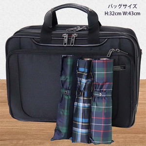 メンズ 雨傘 ミニ傘 392201 先染め チェック柄  日本製 ネイビーXブルー ／ まちづくり観光振興機構 折りたたみ UV防止加工 紫外線対策 全天候型 奈良県 田原本町