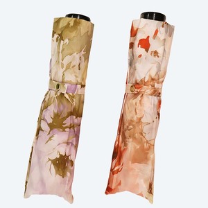 レディース雨傘 ミニ傘 136102 転写プリント カンタータ 日本製 オレンジ系 ／ まちづくり観光振興機構 折りたたみ モダン 軽量 奈良県 田原本町