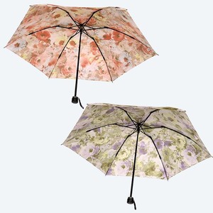 レディース雨傘 ミニ傘 136102 転写プリント カンタータ 日本製 オレンジ系 ／ まちづくり観光振興機構 折りたたみ モダン 軽量 奈良県 田原本町