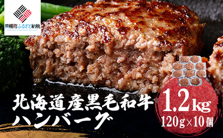 北海道産黒毛和牛ハンバーグ120g×10個 【 ふるさと納税 人気 おすすめ ランキング ハンバーグ 和牛 黒毛和牛 牛肉 肉 にく ニク 黒毛和牛ハンバーグ 小分け 冷凍 簡単 調理 家庭用 ギフト 贈答 プレゼント 北海道 美幌町 送料無料 】 BHRJ022