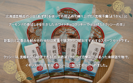 山本菓子舗おススメの銘菓セット「美幌羊羹」&「クッシーの里」セット【配送不可地域：離島・沖縄県】 羊羹 お菓子 銘菓セット 手土産 土産 北海道 美幌町 送料無料 BHRG033