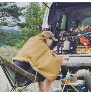 キャンプに　人気チェアにシンデレラフィット　赤外線を吸収して発熱するチェアカバー　S　カーキー【1356502】