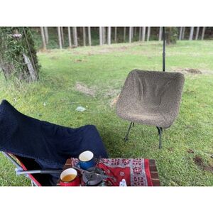 キャンプに　人気チェアにシンデレラフィット　赤外線を吸収して発熱するチェアカバー　S　カーキー【1356502】