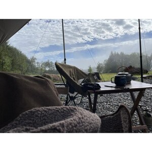 キャンプに　人気チェアにシンデレラフィット　赤外線を吸収して発熱するチェアカバー　S　キャメル【1356503】