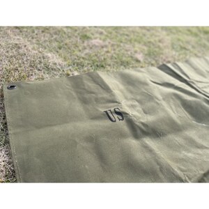 ALBERTON　米軍防水帆布のグランドシート　カーキードラブ【1578045】