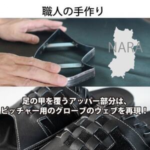 野球グローブの端材を利用したサンダル  Glove グローブサンダル(ブラック)Mサイズ【1351988】