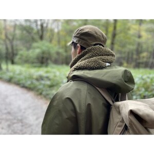 冬キャンプ、アウトドアに!!　alberton社のsliva knit のネックウォーマー　カーキー【1374201】