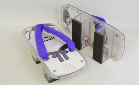 雪丸クリア下駄  パープル