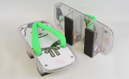 雪丸クリア下駄  ライトグリーン