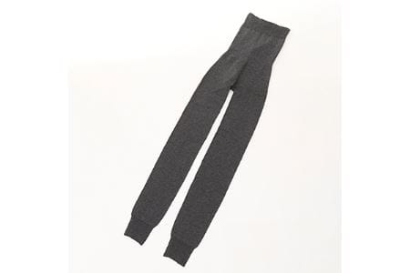 足首まですっぽり温かいシルクとコットンの腹巻パンツ(10分丈)・チャコール///腹巻 お腹 冷え 冷え症 温活 暖か 温か シルク 綿 レディース ファッション インナー 保温 はらまき 無縫製 肌触り 日本製 奈良県 広陵町