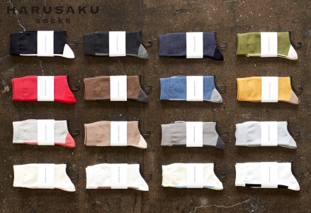 HARUSAKU バックラインソックス 5足セット （23cm～25cm）／靴下 くつ下 日本製 消臭ソックス おしゃれ シンプル ビジネス カジュアル / メンズ  紳士